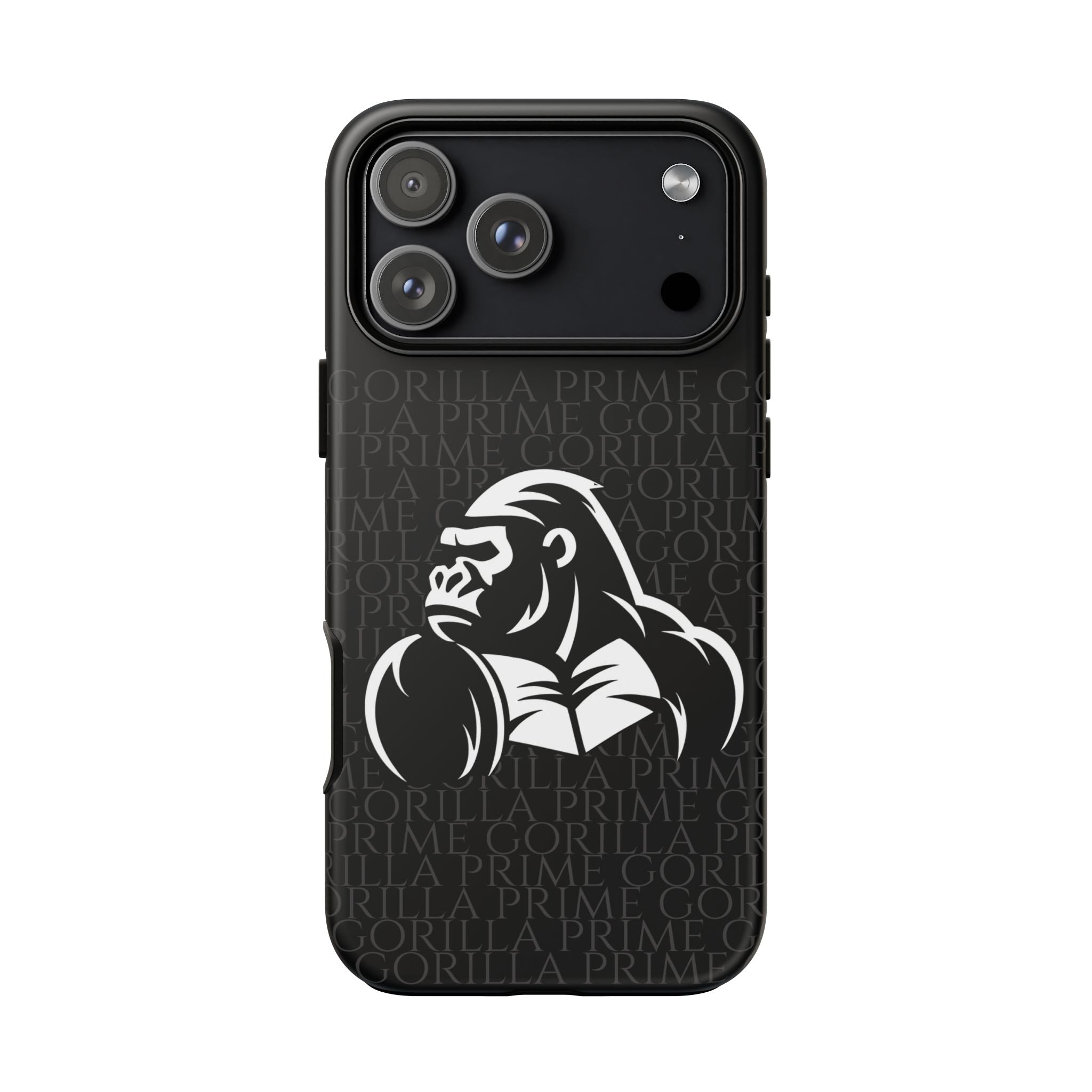 Prime Gorilla Rugged Phone Case — Bold Black Protective Cover